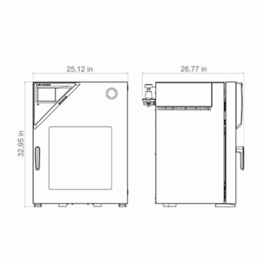 Binder Tủ sấy chân không VDL056-230Tủ sấy chân không V 9630-0010