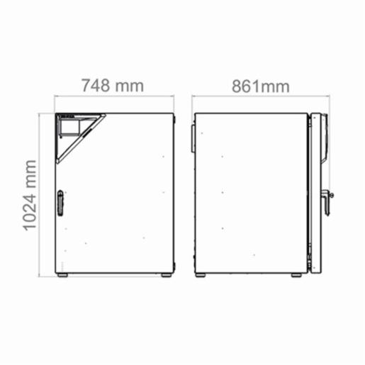 Binder Series CB - CO₂ incubators with hot air sterilization and heat sterilizable CO₂ sensor CB260-230V 9640-0013