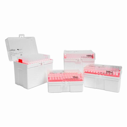 LabPRO QuickFit Pipette Tip 10uL, Filter, Clear, Racked, Sterile, 4,800pcs/carton LPCP0046