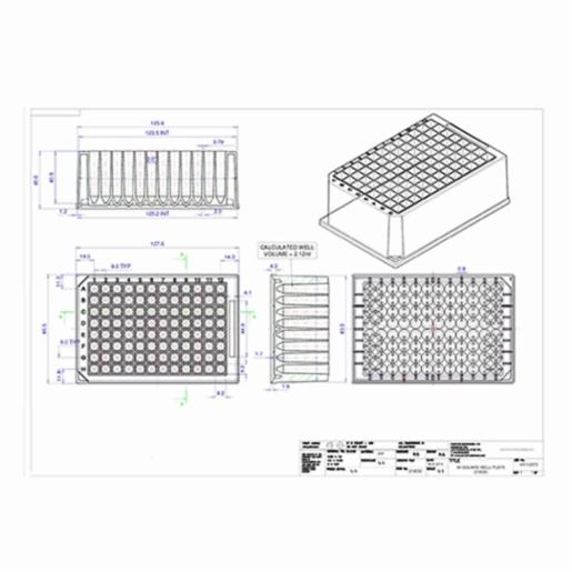 Porvair Sciences 96 Well Square 2 ml PP Deep Well Plate (Toughened) 219030